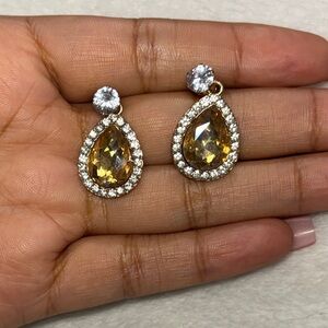 Elegant Gold and Silver Teardrop Earrings